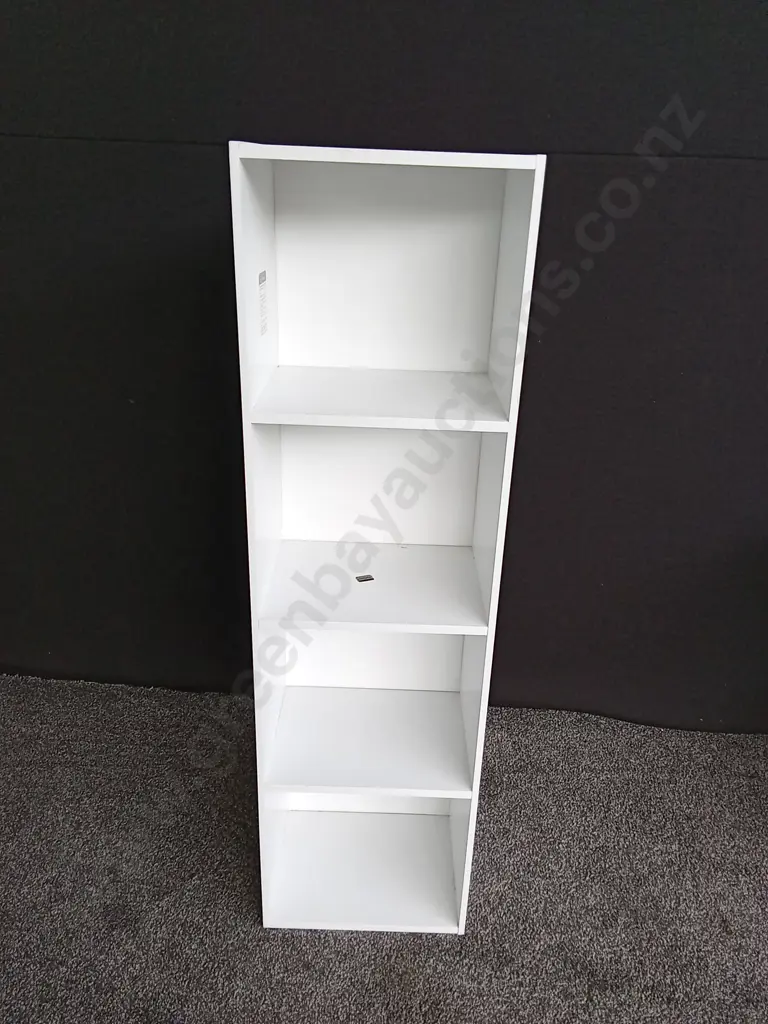 WHITE BOOKSHELF L30CM D23.5CM H1006CM Image 1++