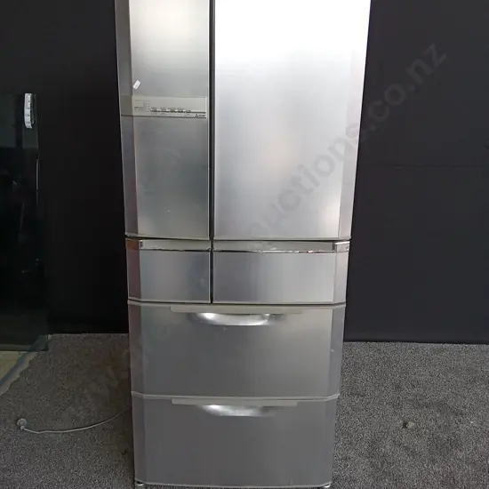 MITSUBISHI ELECTRIC FRENCH DOOR FRIDGE FREEZER WITH 2 DRAWERS (WORKING)