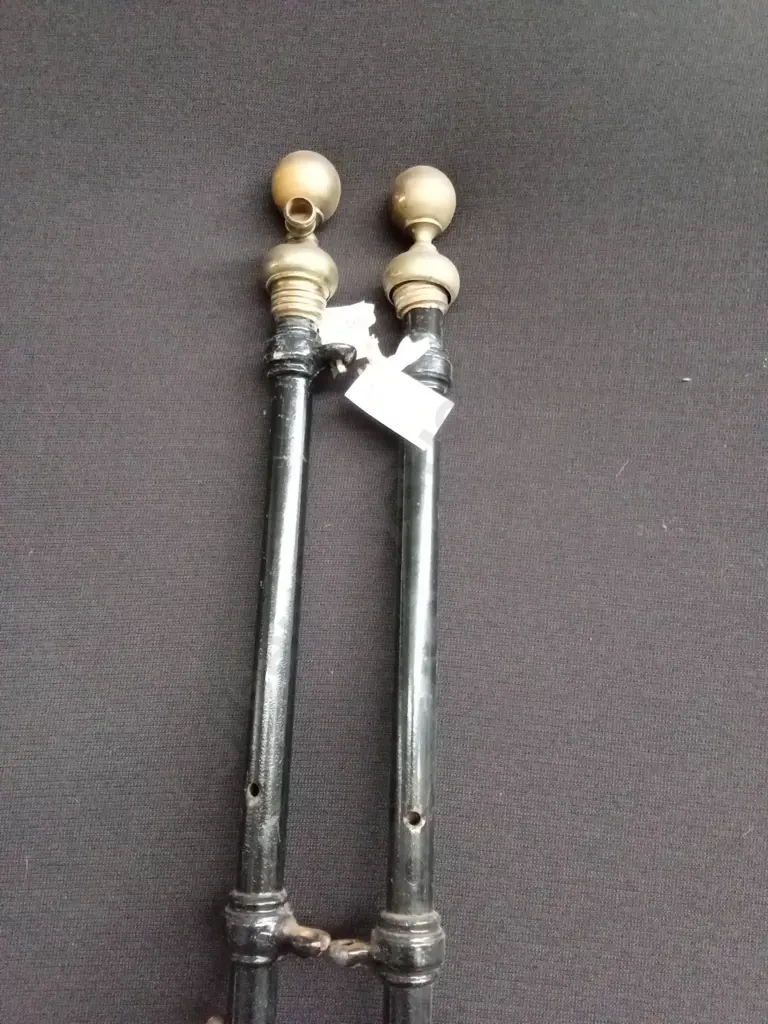 ANTIQUE BED FRAMES X 4, FINE DETAIL CAST IRON PIECES, BRASS FEATURES INCLUDING 2 TALL BED POSTS FRAME RAILS Image 1++