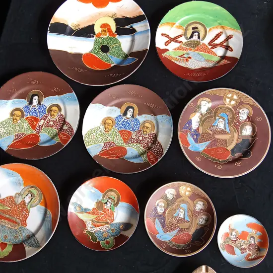 VINTAGE JAPANESE HAND PAINTED PLATES