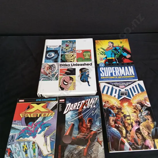 DITKO UNLEASHED AND 4 MARVEL AND DC COMICS