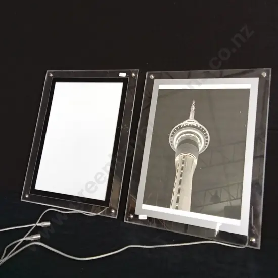 TWO ACRYLIC LED FRAMES (WORKING)