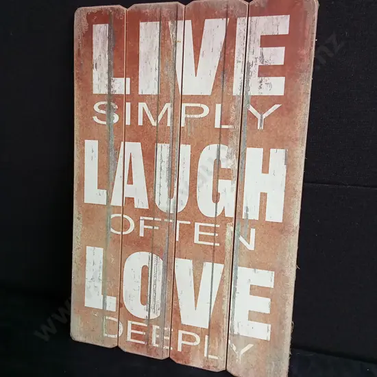 WOODEN QUOTE PRINT 40CM X 60CM