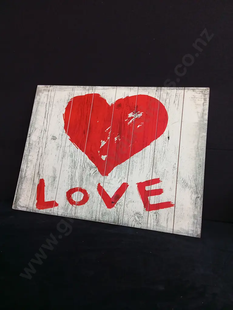 LOVE WOODEN PRINT Image 1++