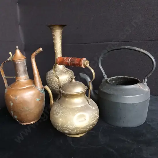 VASE AND THREE JUGS/POTS