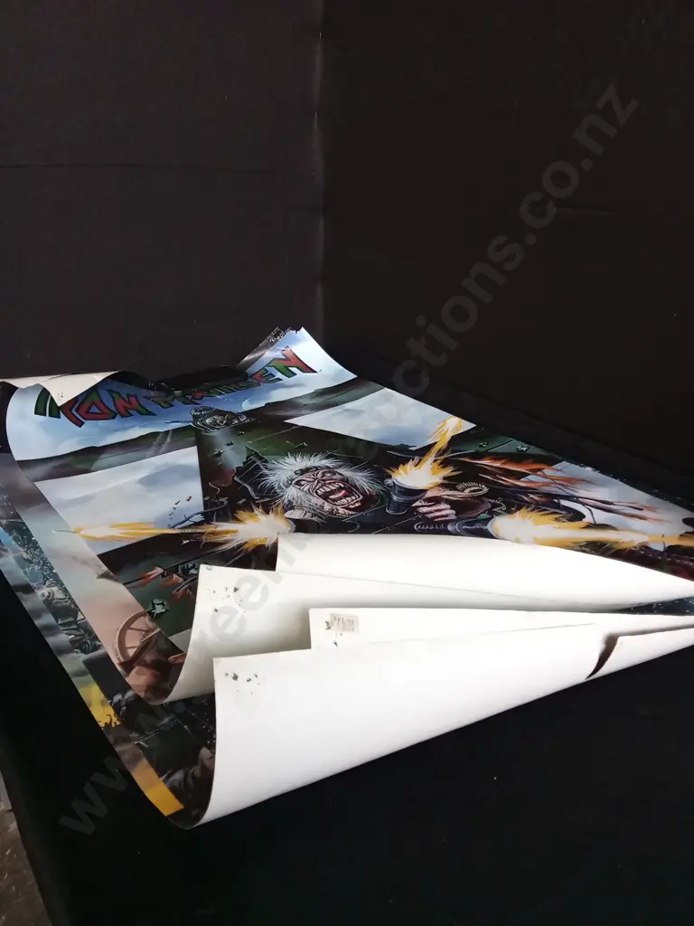 5 VINTAGE IRON MAIDEN POSTERS ROUGHLY A1 Image 1++