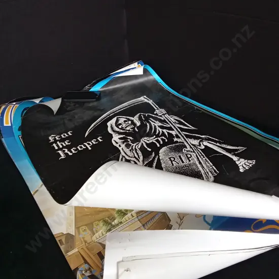 5 VINTAGE IRON MAIDEN AND BOB MARLEY POSTERS