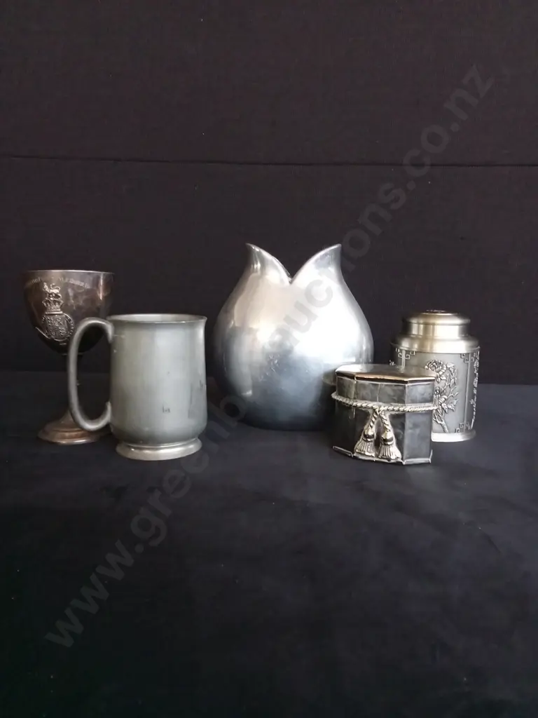 ASSORTED SILVER PLATED ITEMS X 5 Image 1++