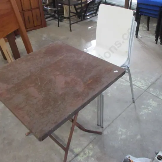 Rusty Table and 3 Chairs