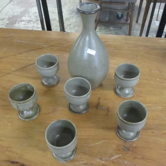 Pottery Decanter Set