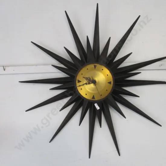 Vintage Sunburst Clock