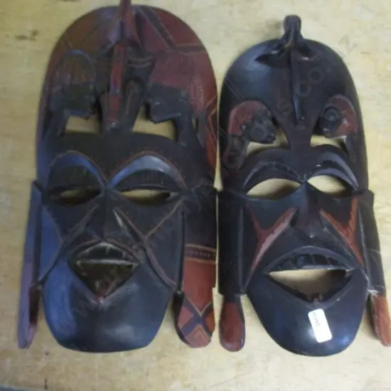 2 Carved Masks