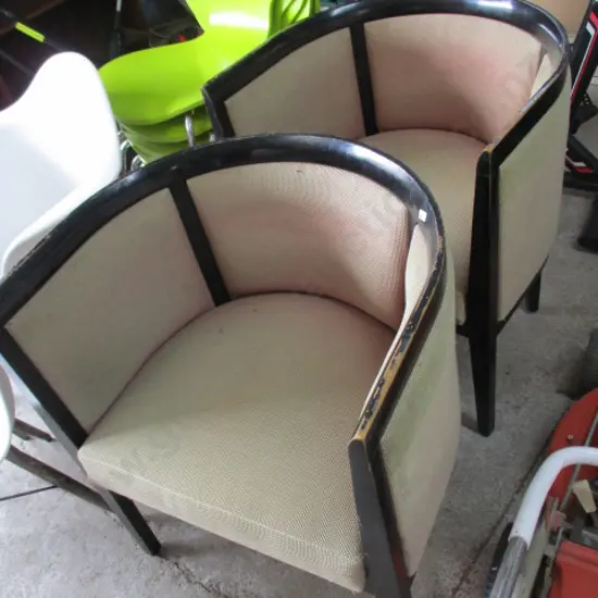 Pr Mid Century Tub Chairs