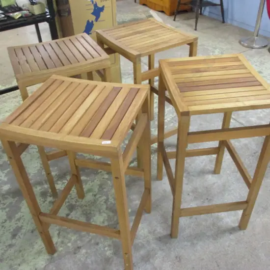 4 Wooden Stools