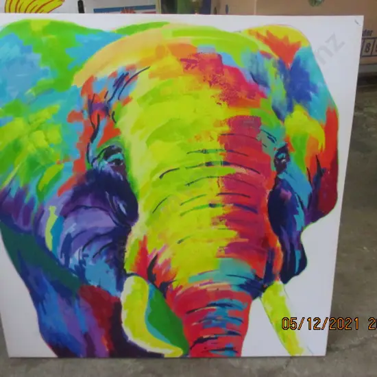 Large Oil Elephant