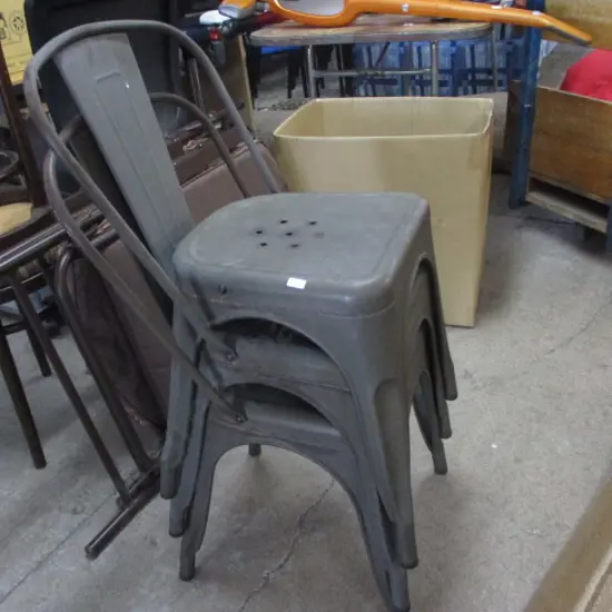 3 Metal Chairs