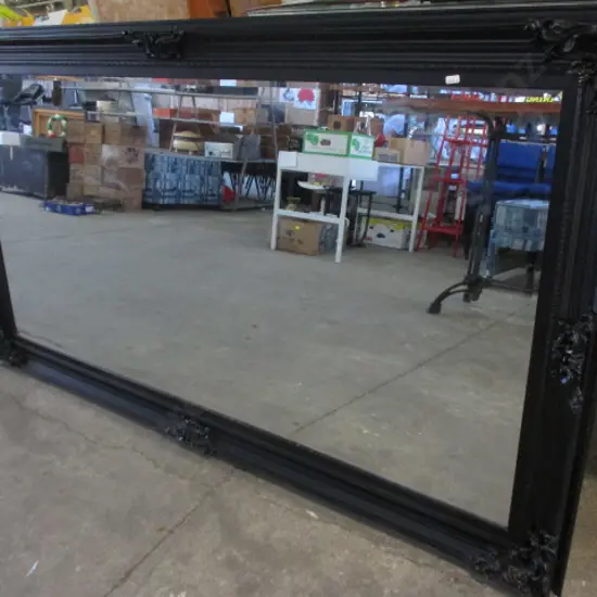 Large Black Painted Mirror