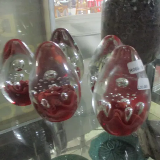 4 Art Glass Paperweights