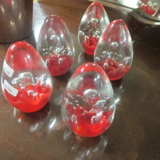 4 Art Glass Paperweights