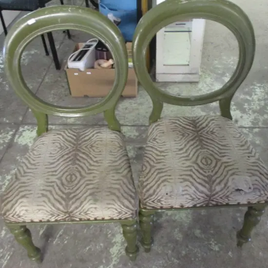 Pr Balloon Back Chairs