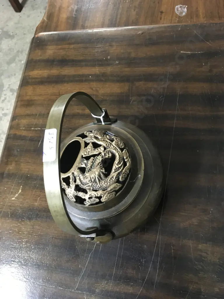 ANTIQUE COPPER HAND WARMER OR INCENSE BURNER Image 1++