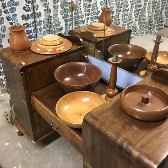 MID CENTURY MODERN COLLECTION OF WOOD TURNED BOWLS