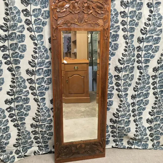 CARVED KAURI TALL DRESSING MIRROR