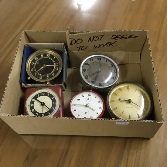 VINTAGE ALARM CLOCKS - UNTESTED