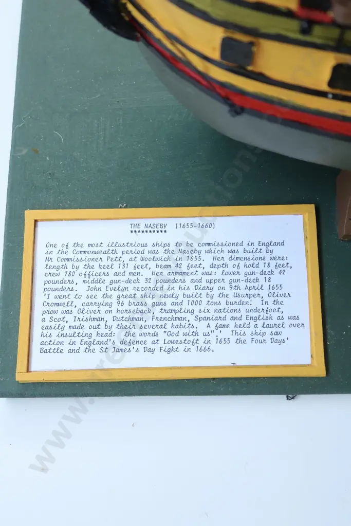 MODEL OF THE H.M.S NASEBY SHIP Image 1++