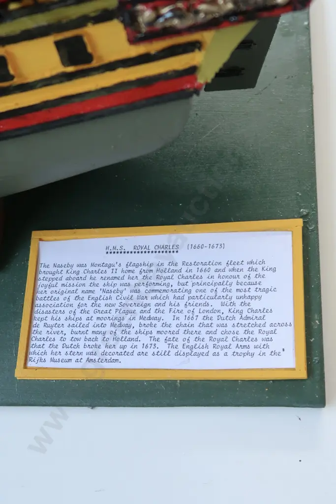 MODEL OF THE H.M.S NASEBY SHIP Image 1++