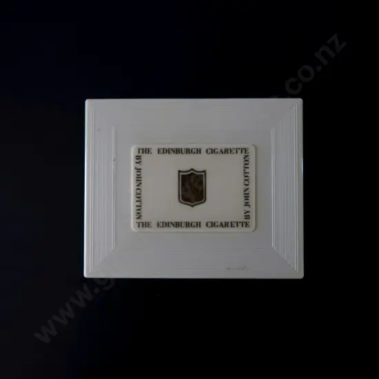 VINTAGE 1950'S JOHN COTTON OF EDINBURGH CIGARETTE BOX AND CONTENTS