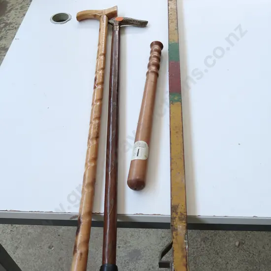 WALKING STICKS, BATON AND STEEL RAIL