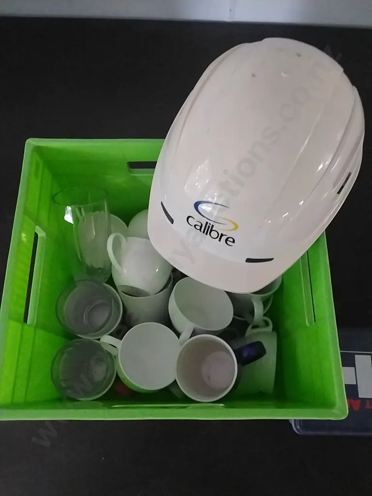GLASSES AND COFFEE CUPS + HARD HAT Image 1++