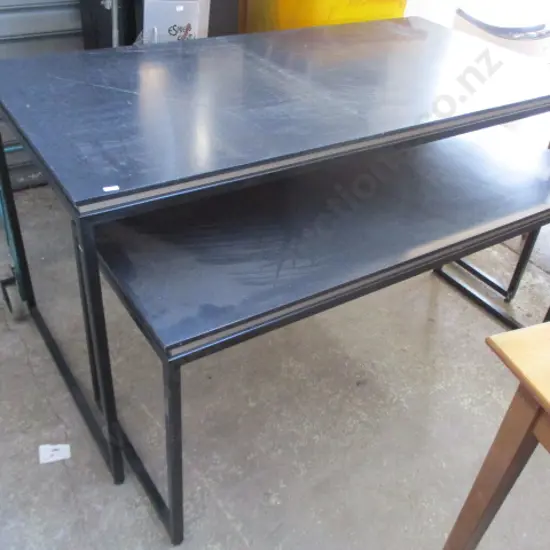 PAIR OF DISPLAY TABLES FOR RETAIL