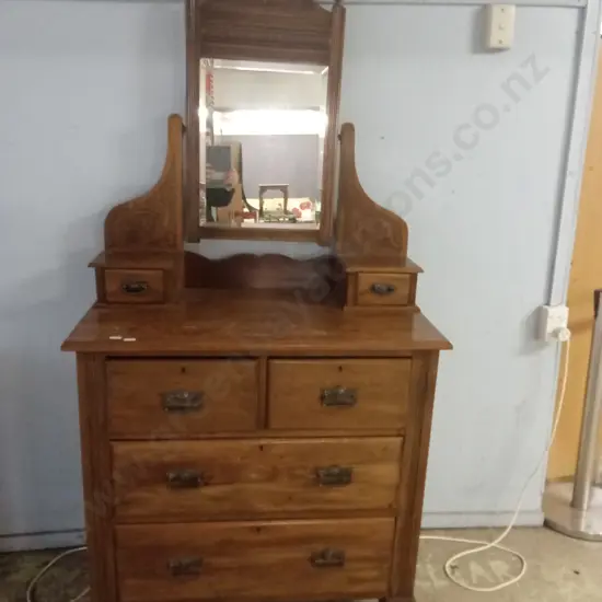 VINTAGE DRESSING TABLE WITH MIRROR