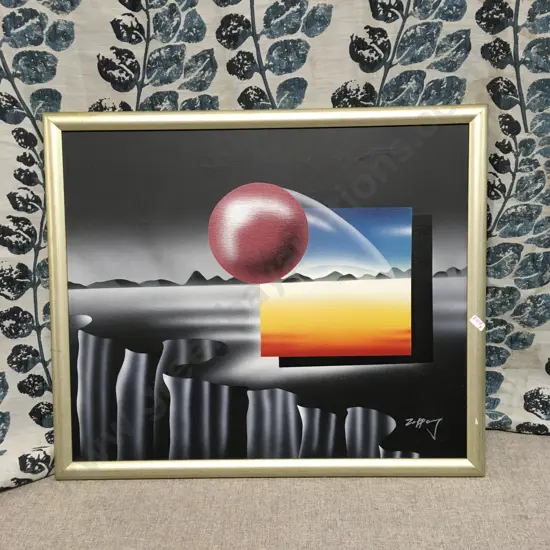 ABSTRACT ARTWORK WITH SURREALIST ELEMENTS