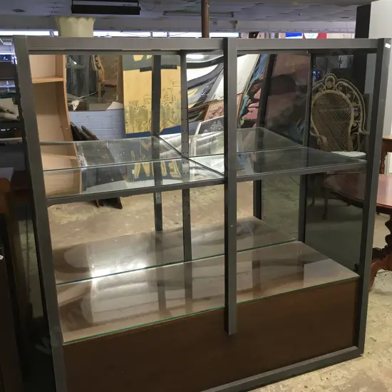 GLASS AND METAL DISPLAY CABINET