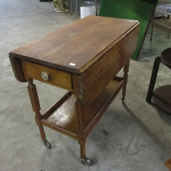 oak tea Wagon