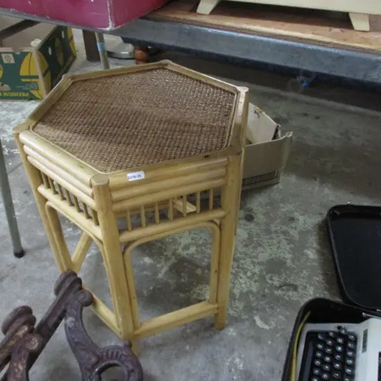 Cane Side Table