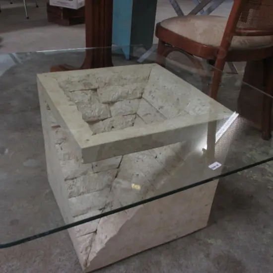 Glass Topped Coffee Table