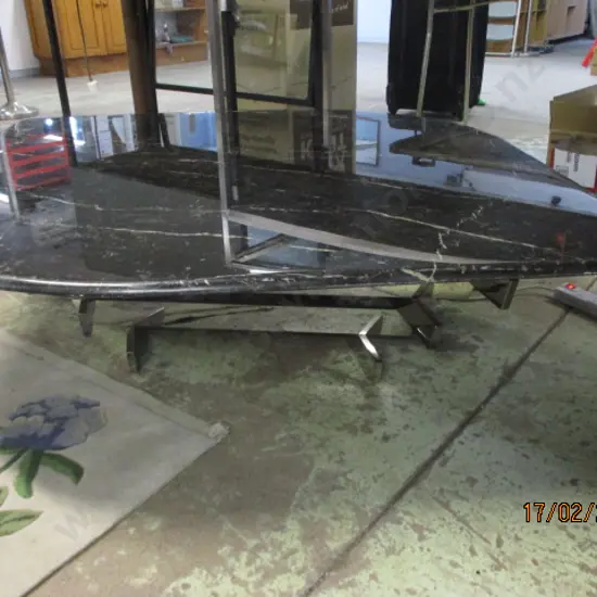 Chrome and Marble Coffee Table