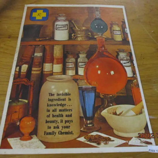 Vintage Chemist Sign