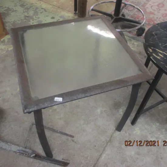 Glass Topped Side Table