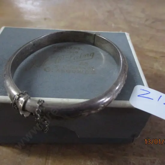 Silver Christening Bangle