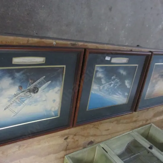 3 Vintage Aeroplane Prints