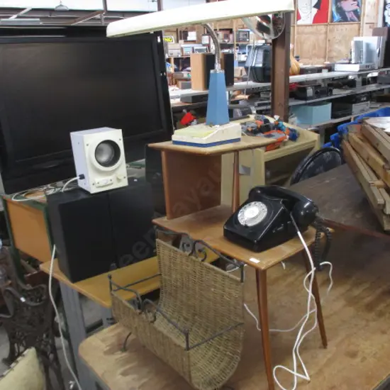 Lamp, Phone, Rack and Stand