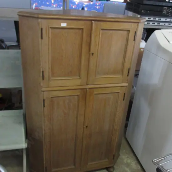 Oak Corner Cabinet