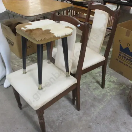 2 Chairs and a Stool