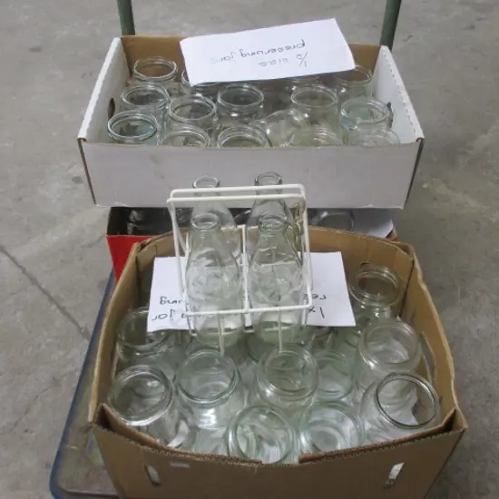 Preserving Jars and Milk Bottle