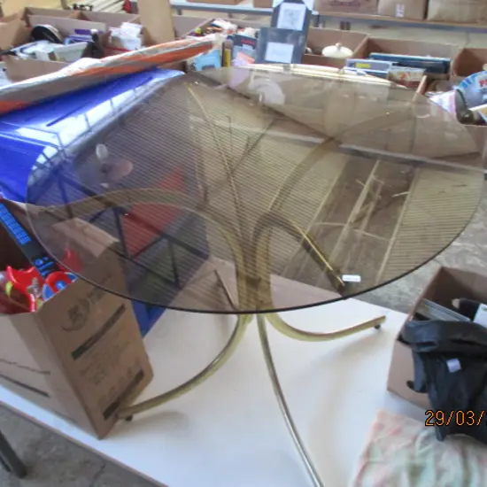 Glass Top Dining Table